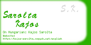 sarolta kajos business card